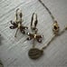 Anne Koplik Antique Gold Dragonfly Necklace & Earrings