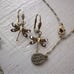 Anne Koplik Antique Gold Dragonfly Necklace & Earrings