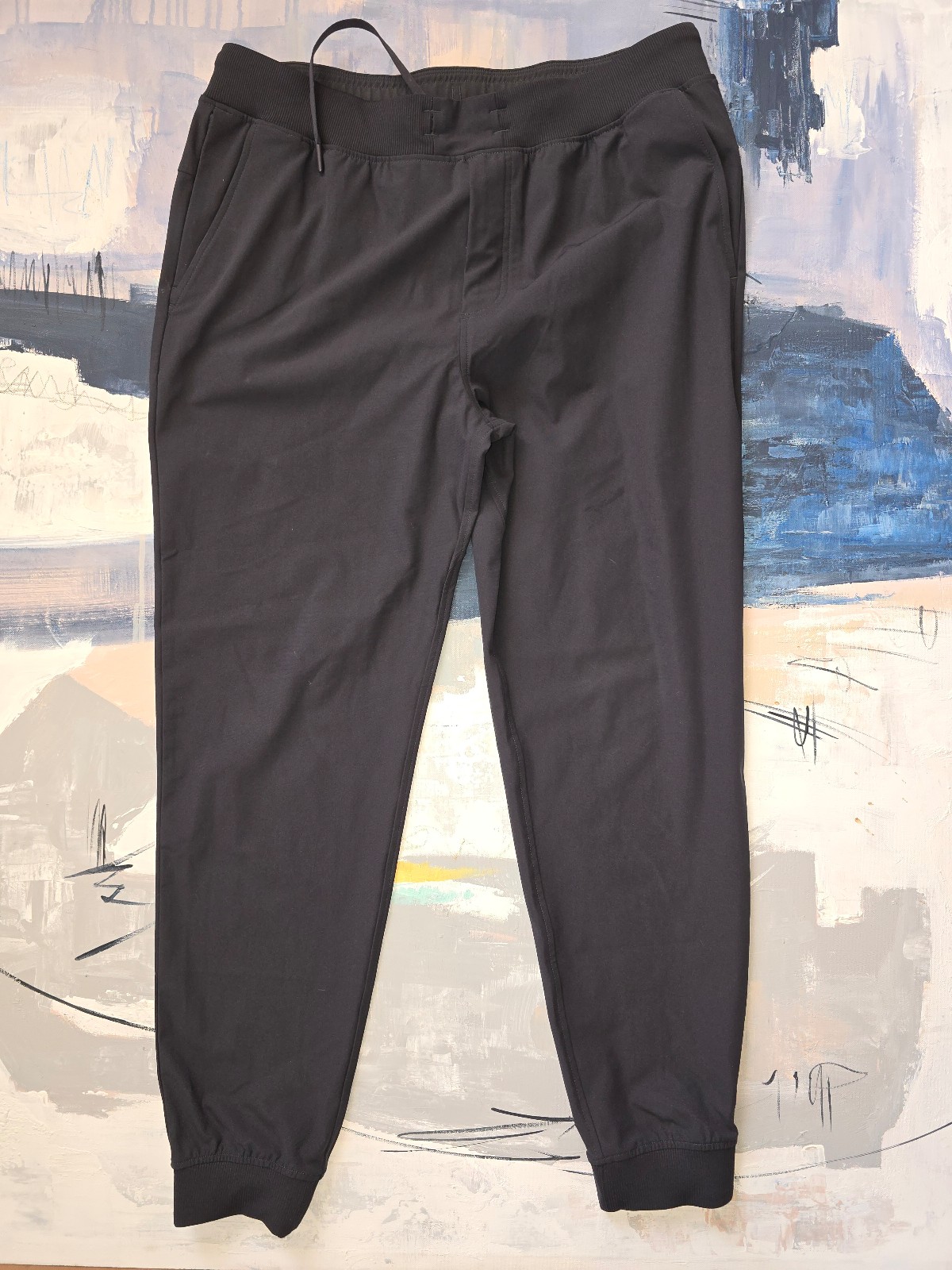 Rhoback Jogger Pants Mens XL Black Delta Performance Stretch Golf Drawstring