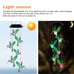 TSV Solar Changing Color Hummingbird Wind Chime, Solar Powered LED Hanging Lamp