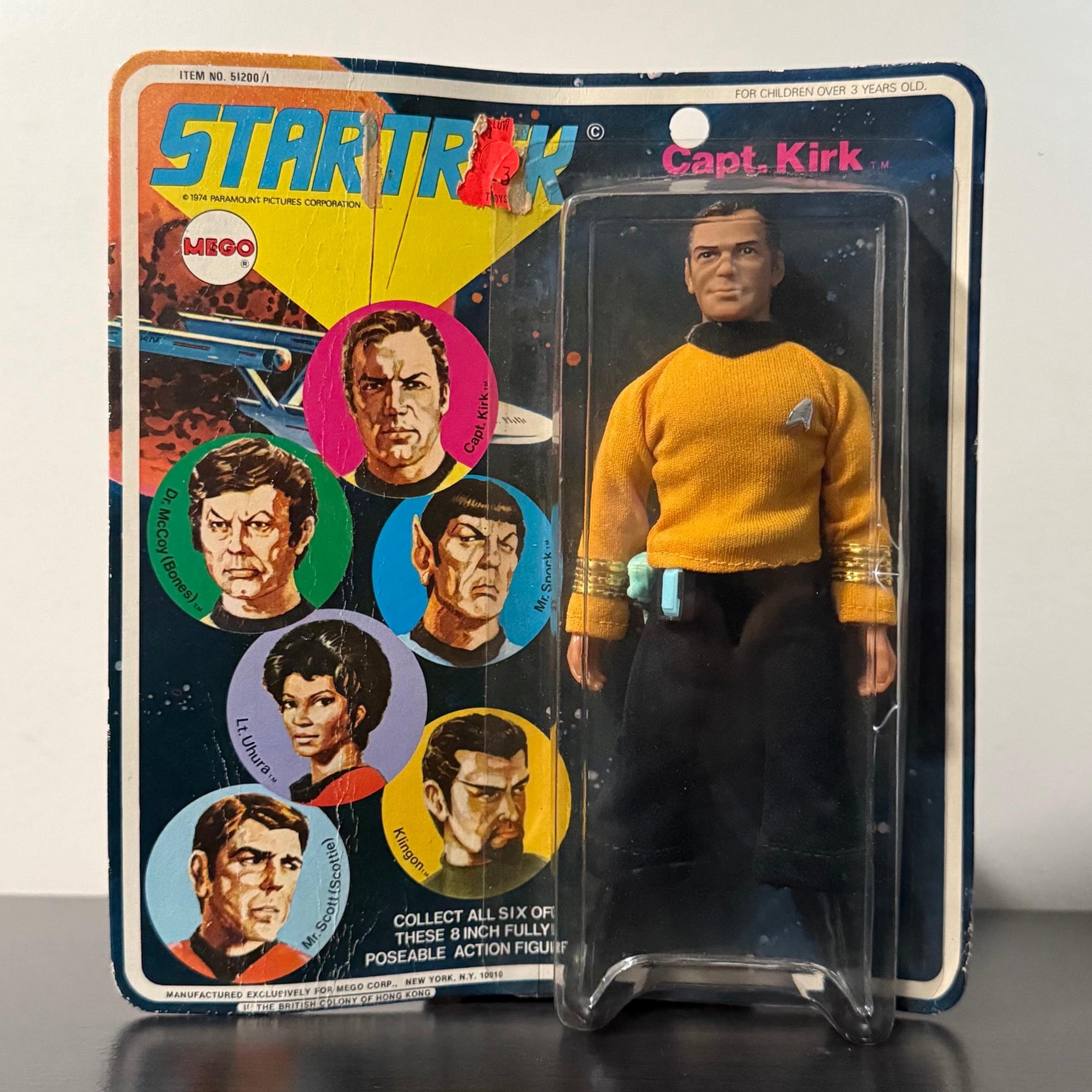 Rare 1974 Mego Star Trek Capt. Kirk Posable 8 inch figure