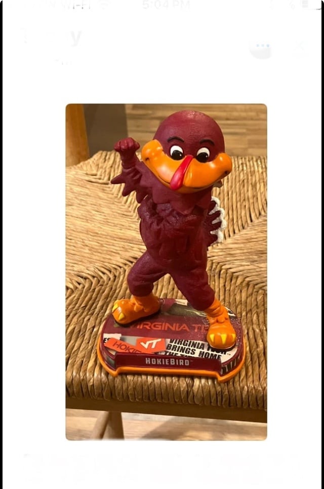 Rare Numbered Virginia Tech Bobblehead Legends Of The Field