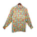 Vintage Genelli 100% Silk Dress Shirt Multi-Color Block- Men’s Size Small