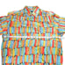 Vintage Genelli 100% Silk Dress Shirt Multi-Color Block- Men’s Size Small