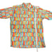Vintage Genelli 100% Silk Dress Shirt Multi-Color Block- Men’s Size Small