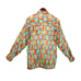 Vintage Genelli 100% Silk Dress Shirt Multi-Color Block- Men’s Size Small