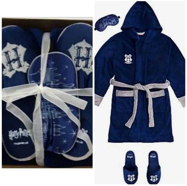 Adult L/XL Harry Potter Hogwarts spa Bathrobe set