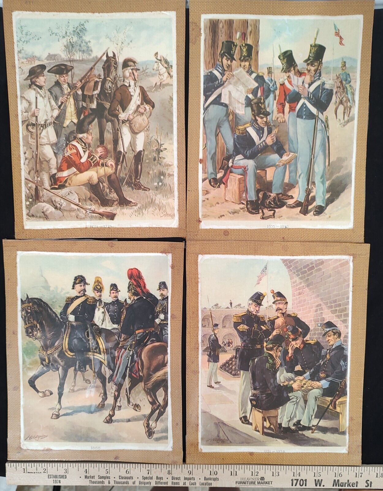 Vintage Henry Ogden Framed Prints Set of 4