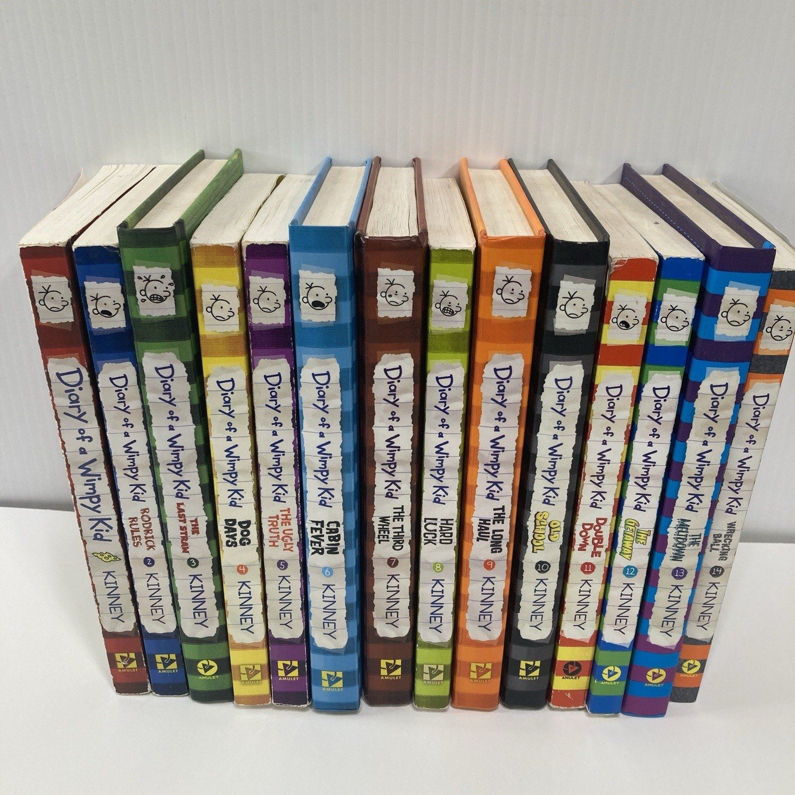 Lot of 14 Book s DIARY OF A WIMPY KID by Jeff Kinney PB HC 1 to 14
