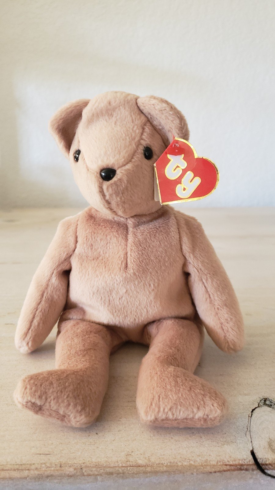 Brown Pellet Filled Beanie Toy Bear Teddy