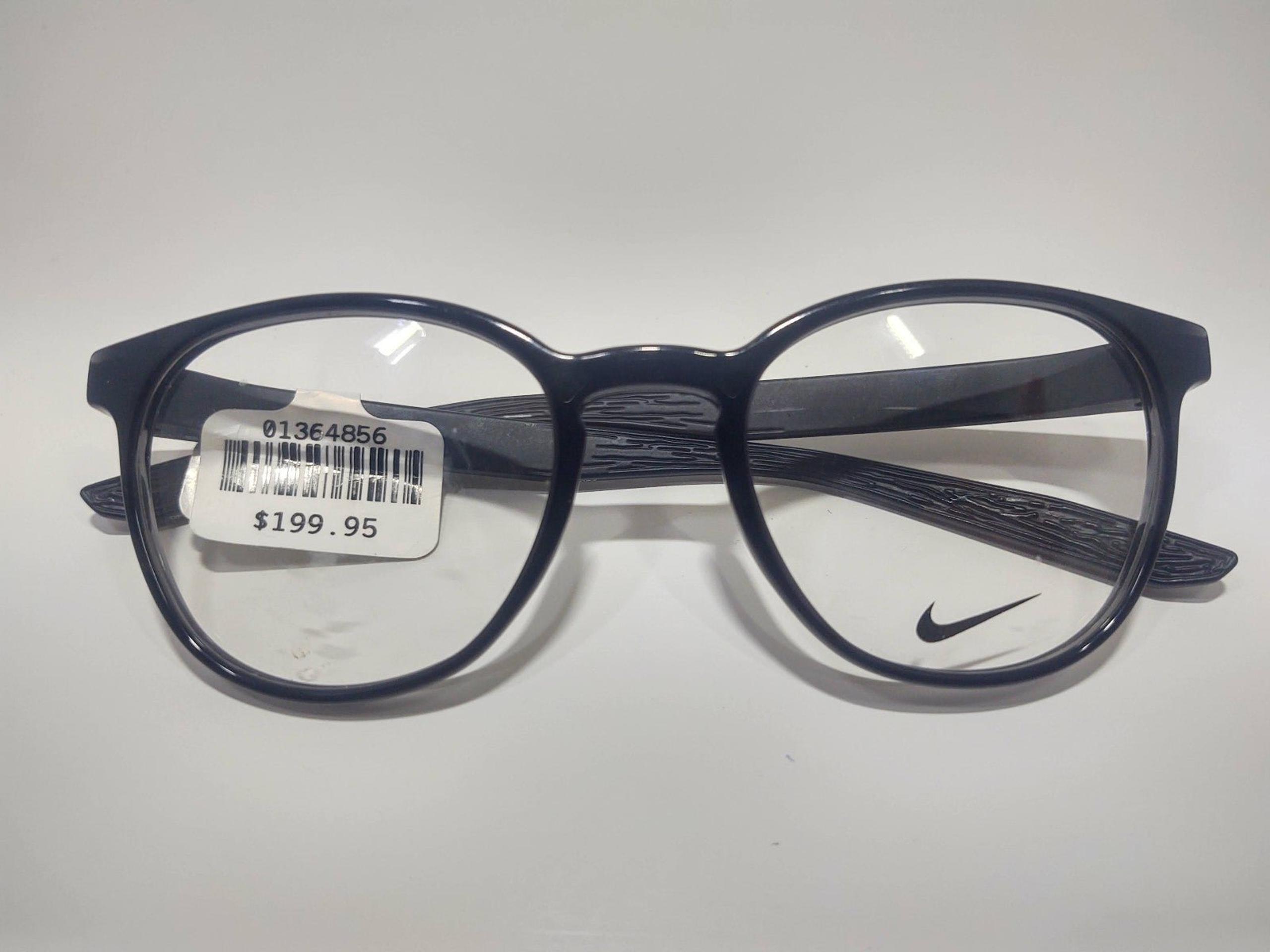 Nike Black Wooden Style Glasses with Lenses