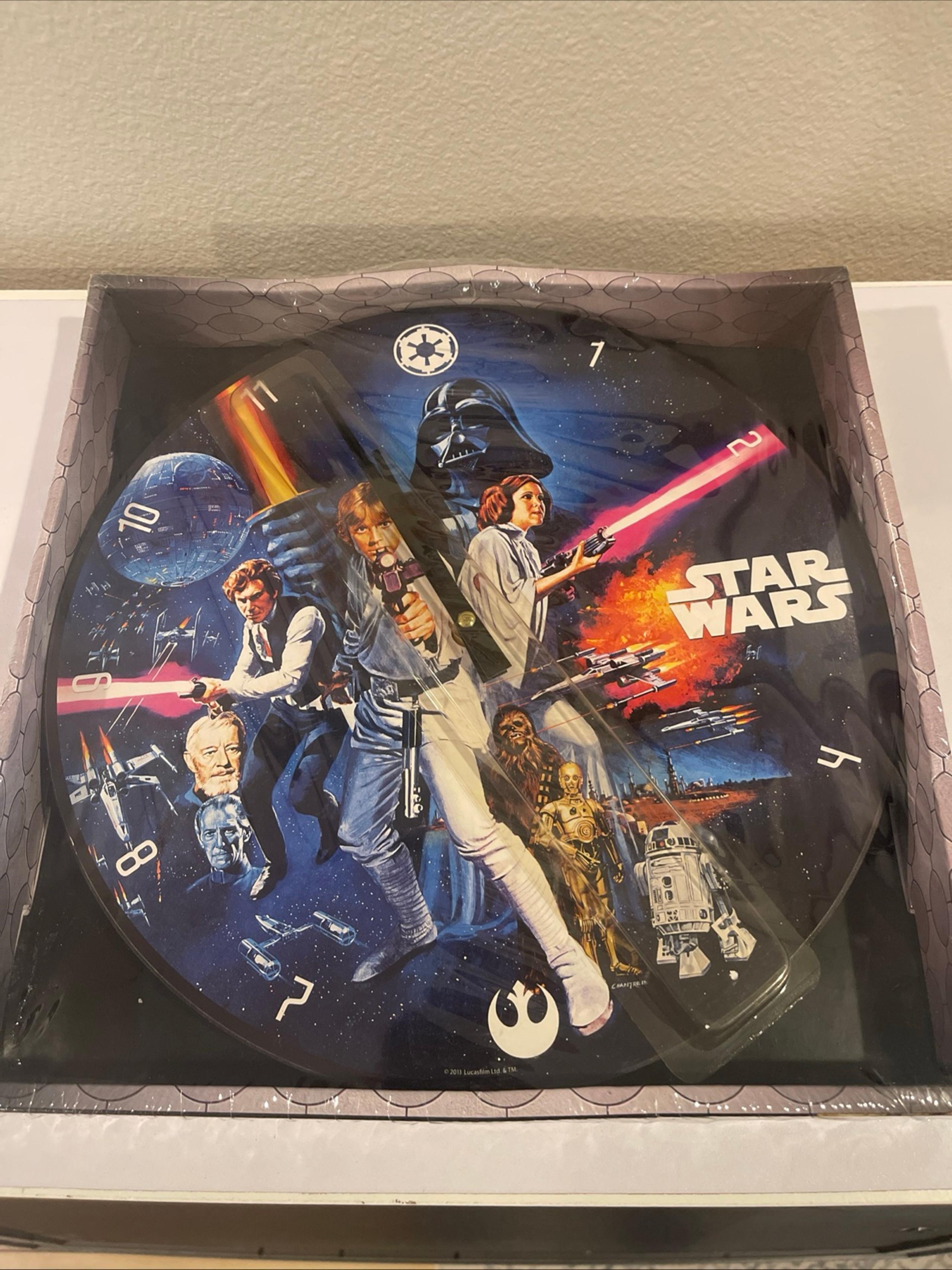 Vandor 99089 Star Wars 13.5" Wood Wall Clock Multicolor  NIB