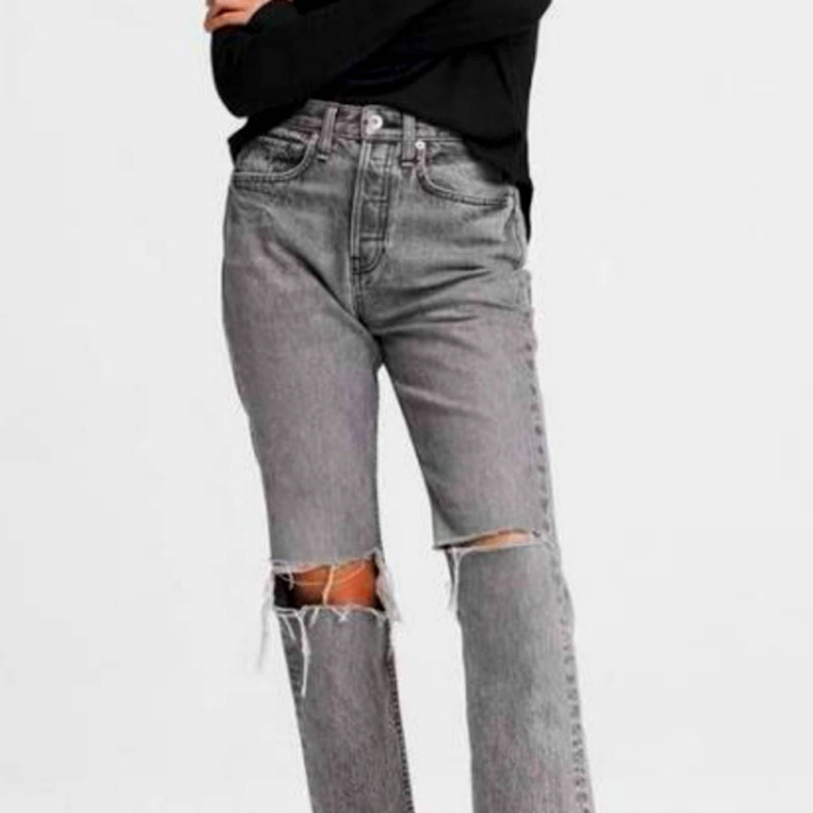 Rag and Bone high waisted distrusted jeans