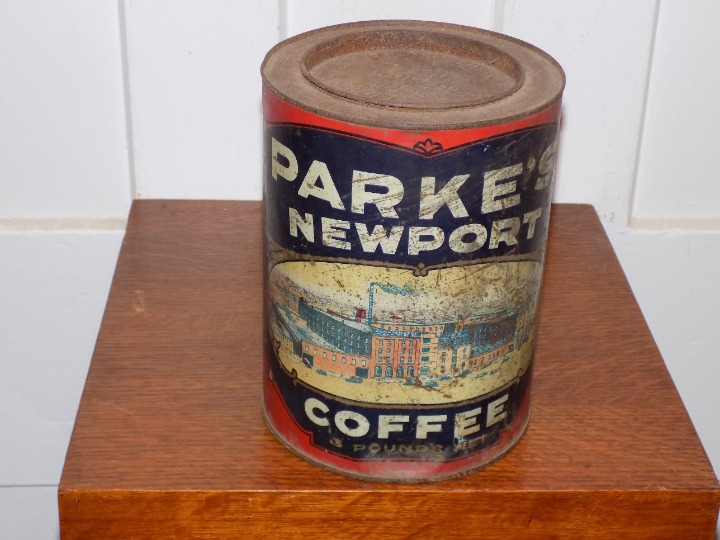 Vintage Parke’s Newport 3 Pound Coffee Empty Tin