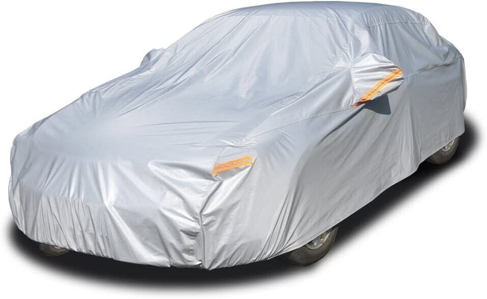 Outdoor Full Car Cover Waterproof All Weather Protection Anti-UV Dust Snow