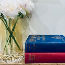 Set Of 2 Coffee Table/Display/Vintage American Hardcover War History Books