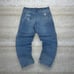 Vintage Carhartt Jeans Baggy Wide Leg Fit Medium Wash Denim Union Made USA 90s