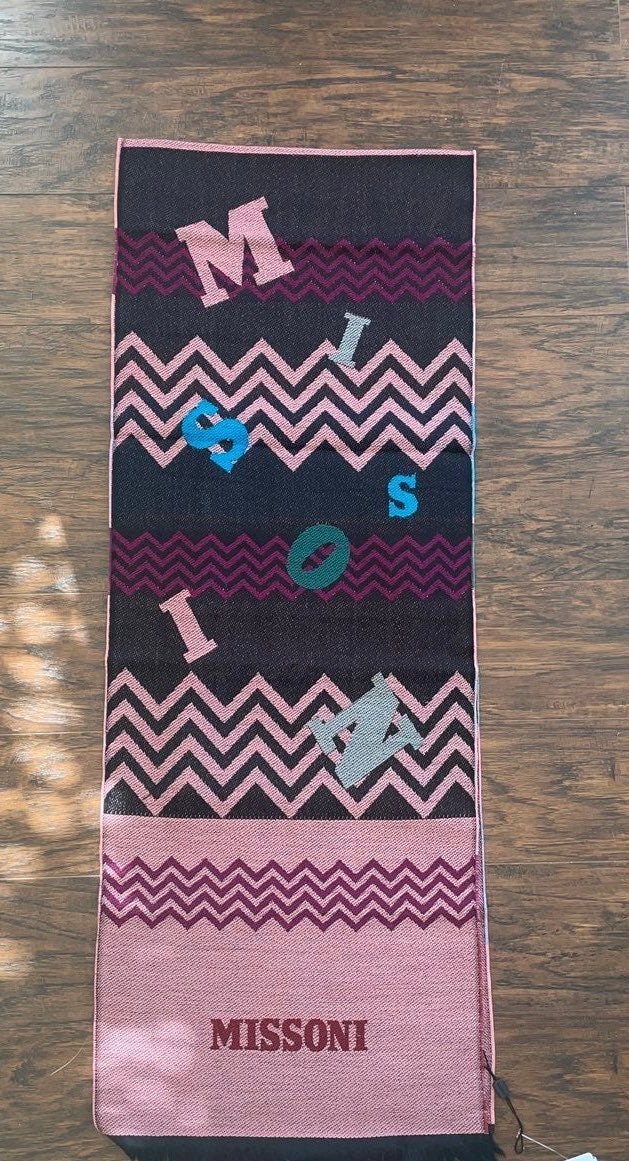 NEW Missoni Patchwork Wool Blend Scarf