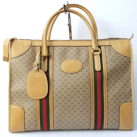 Amazing Vintage Gucci micro GG mini duffle style handbag