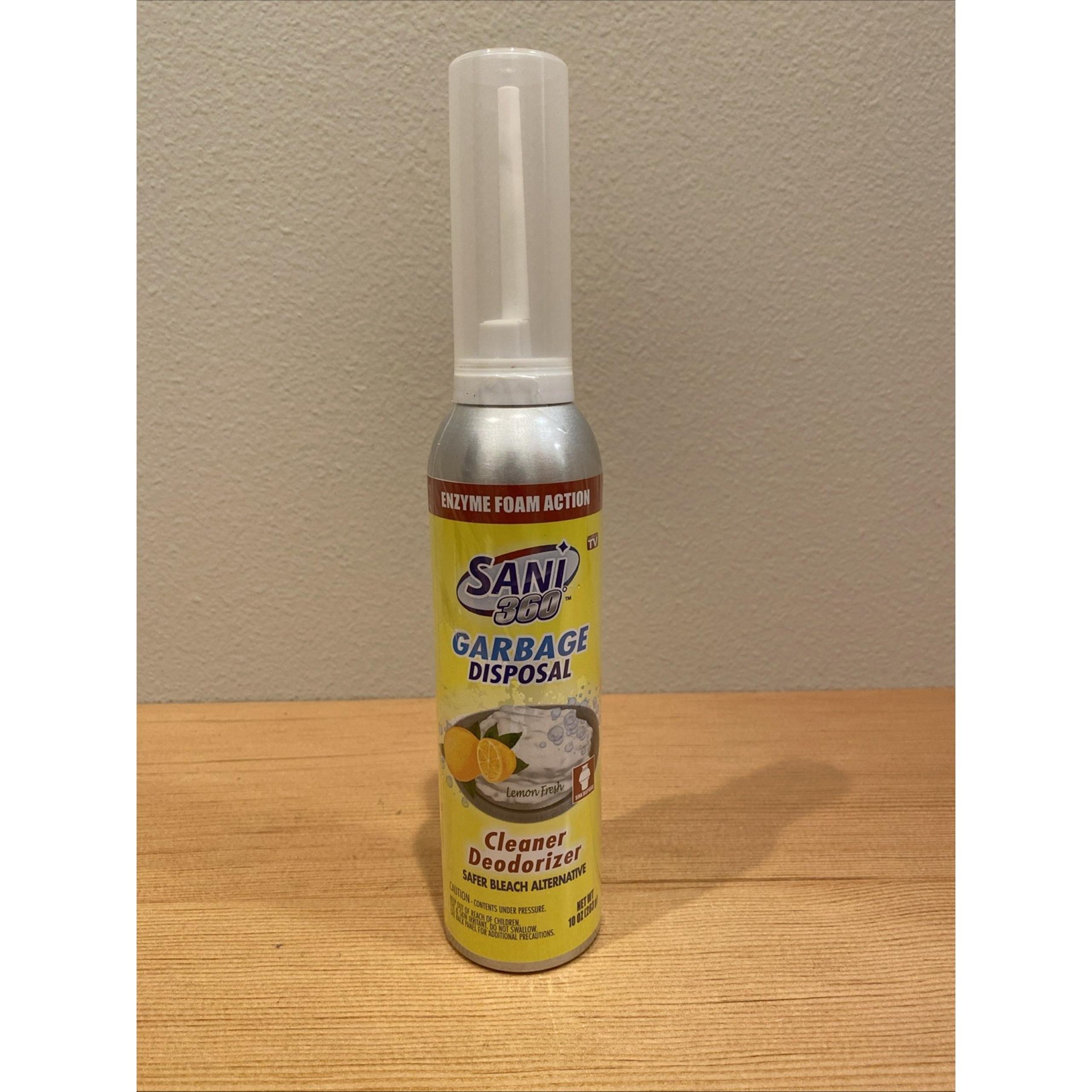 Sani 360 Garbage Disposal Cleaner Deodorizer Spray Bleach Alternative 10oz