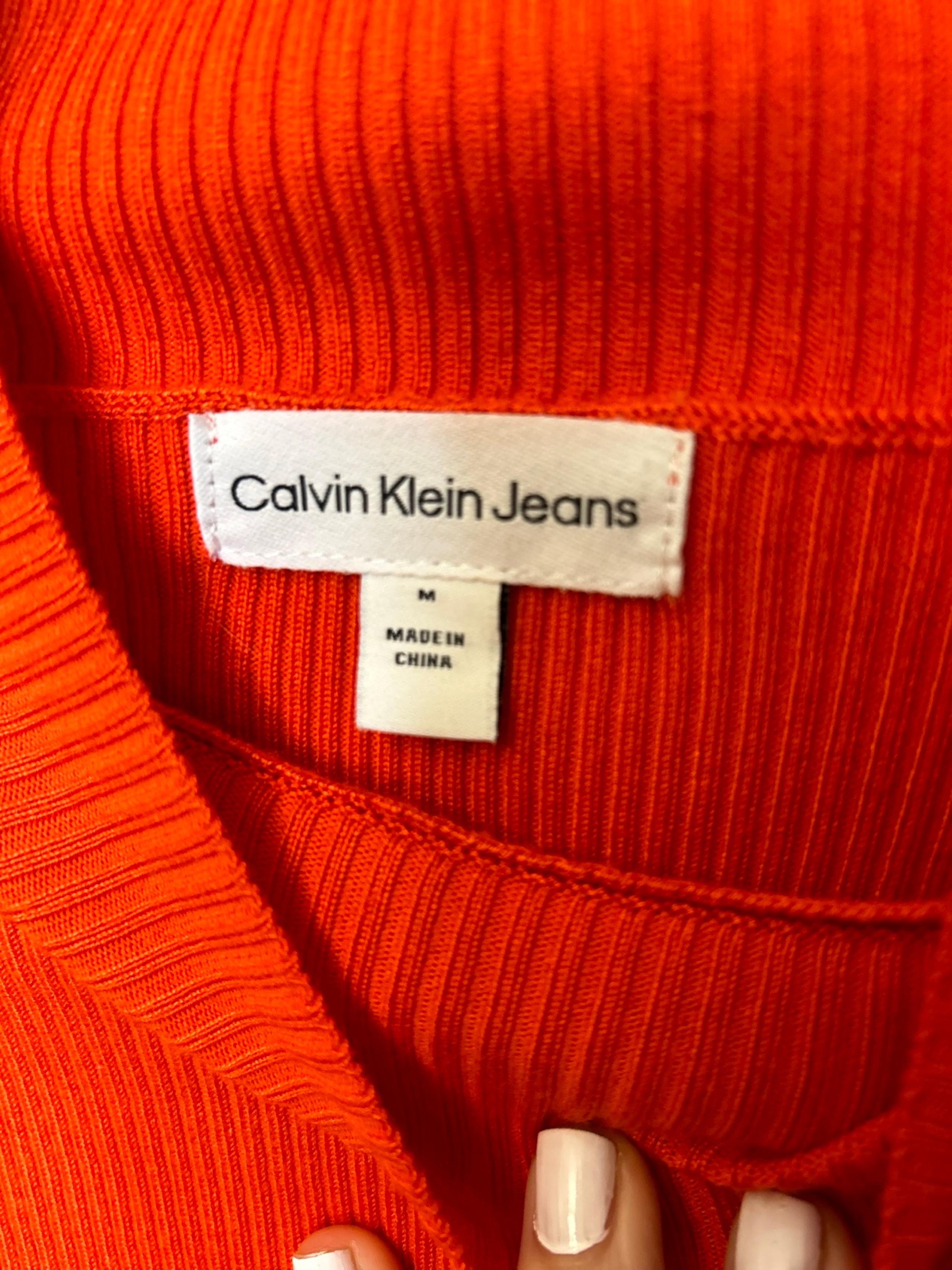 Calvin Klein burnt orange turtle neck NWT