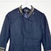 H&M Military Wool Blend Asymmetrical Zip Blazer Jacket Navy Gold Size 6