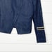 H&M Military Wool Blend Asymmetrical Zip Blazer Jacket Navy Gold Size 6