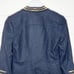 H&M Military Wool Blend Asymmetrical Zip Blazer Jacket Navy Gold Size 6