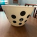 Vintage fire king black dot nesting bowl 9.5 inches