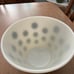 Vintage fire king black dot nesting bowl 9.5 inches