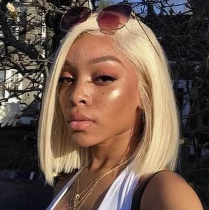 Lace front blonde wig