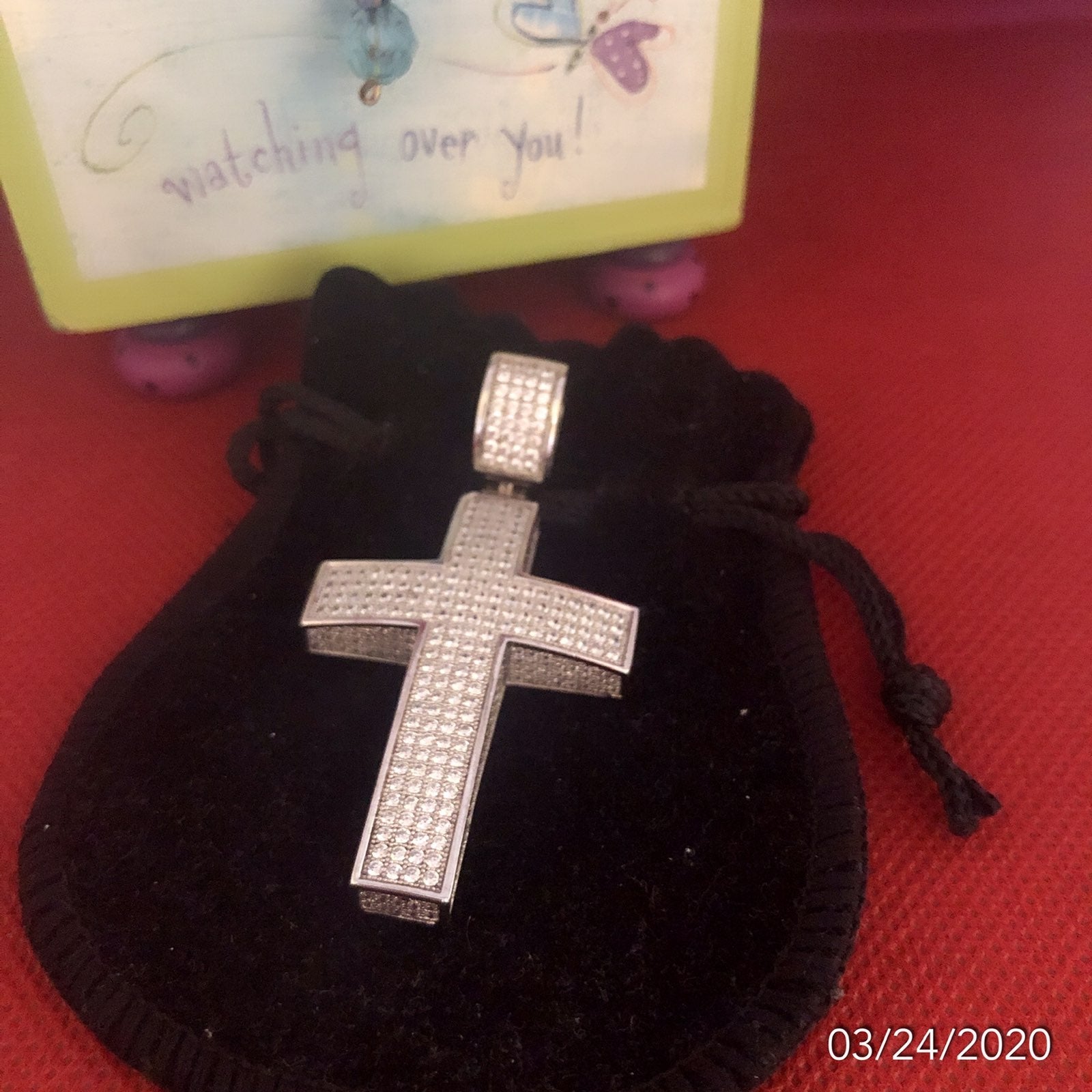AMG 925 diamonds cross. Men