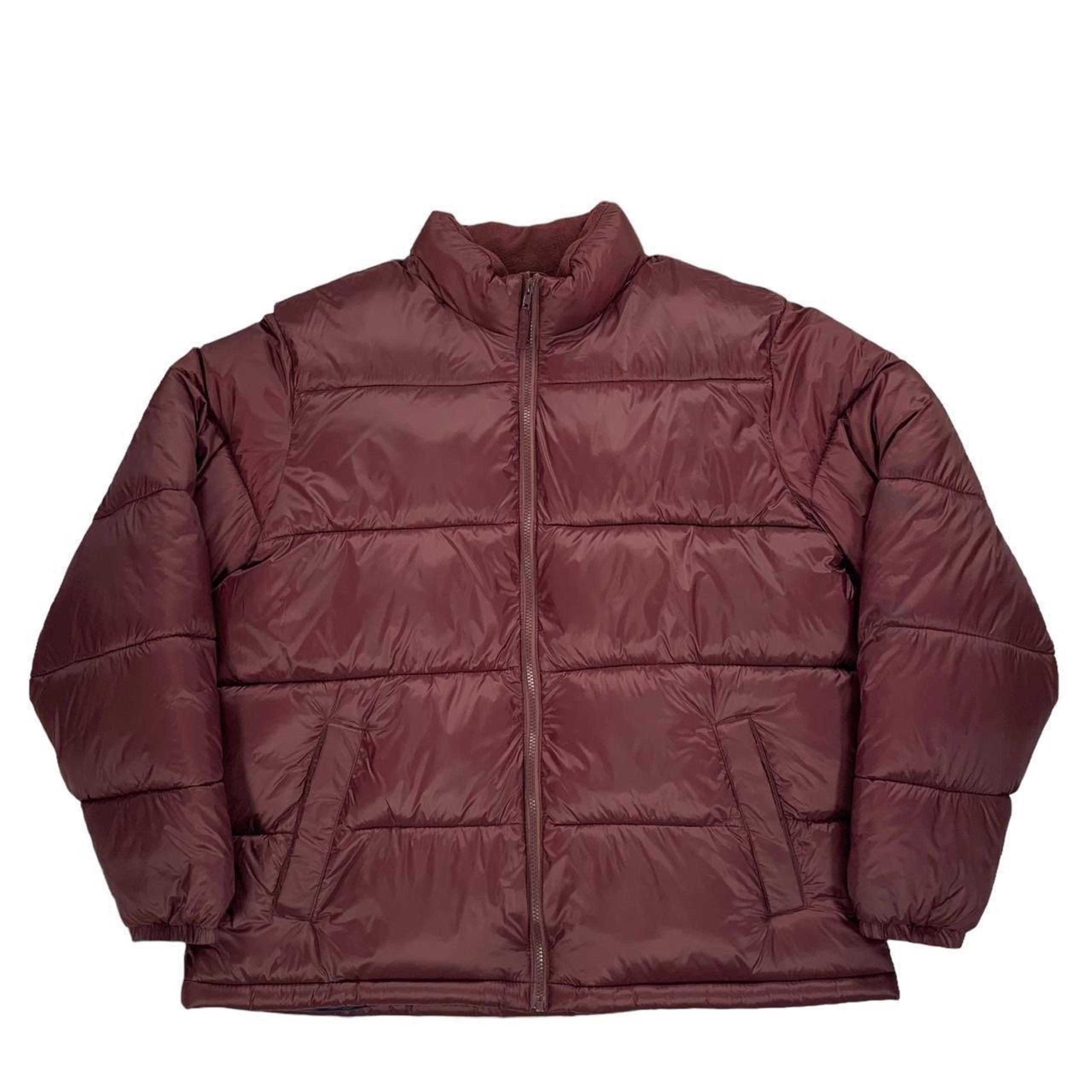 Old Navy Men's Burgundy Puffer Coat Jacket Size 2XL