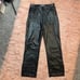 Abercrombie & Fitch The 90s Straight Ultra High Rise Vegan Leather Black Pants