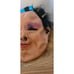 Vintage 1984 Be Something Studios Face Halloween Mask BSS Old Lady