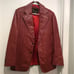 Vintage Burgandy Real Leather Blazer