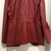 Vintage Burgandy Real Leather Blazer