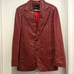 Vintage Burgandy Real Leather Blazer