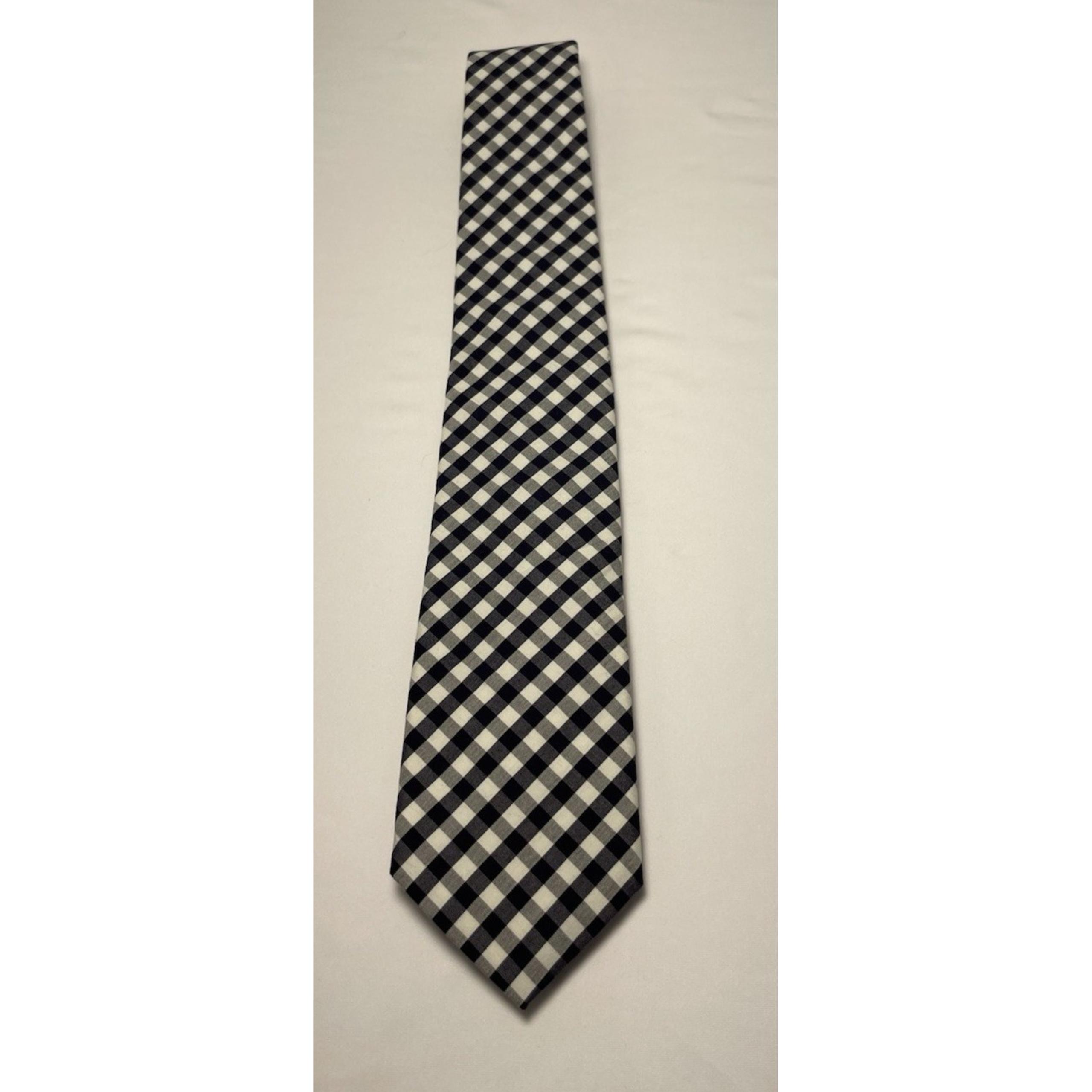 57" J. CREW Men's Necktie Blue & White 100% Cotton 2.75" Width, Handmade in USA!