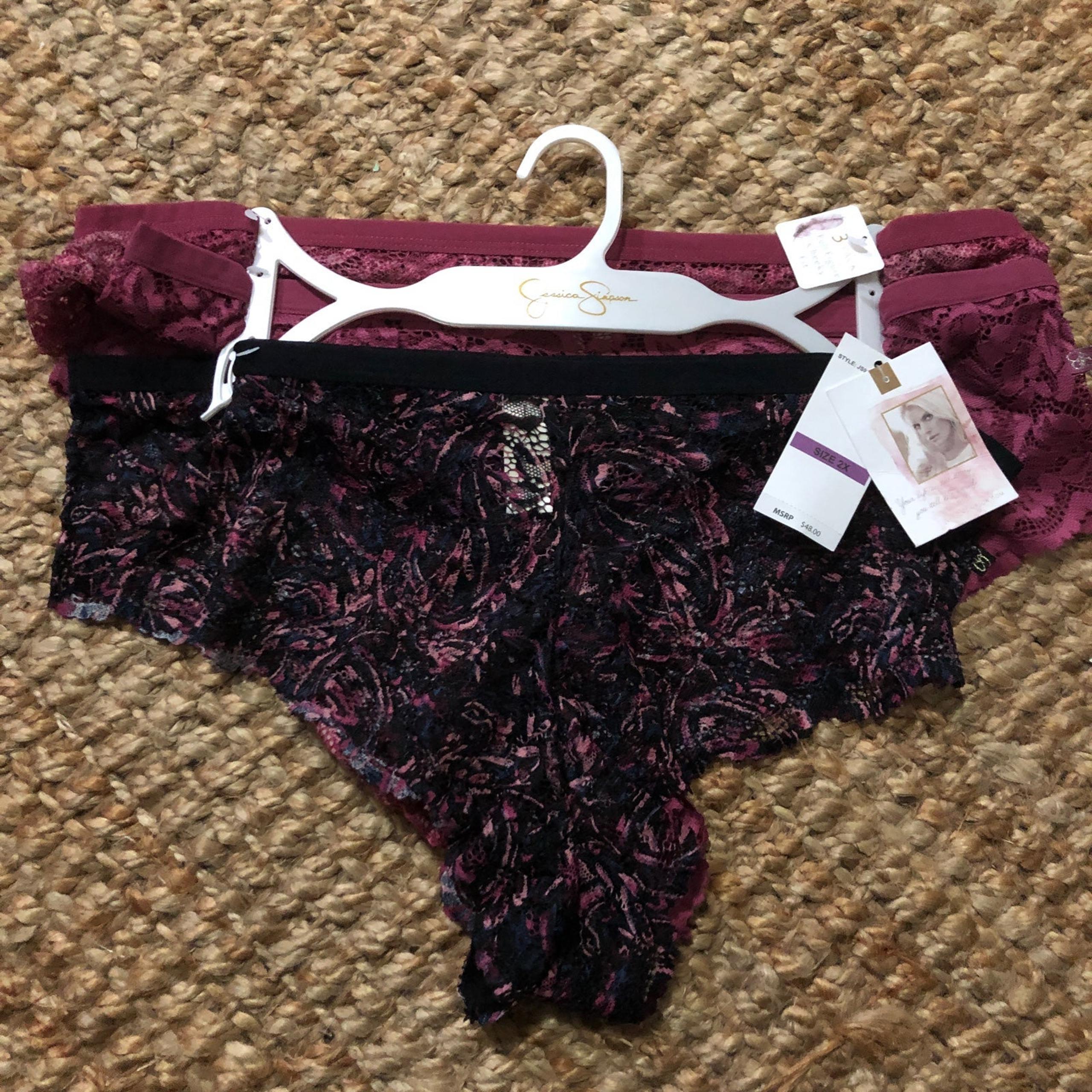 New! 3PK Jessica Simpson Womens 2X Cheeky Panties