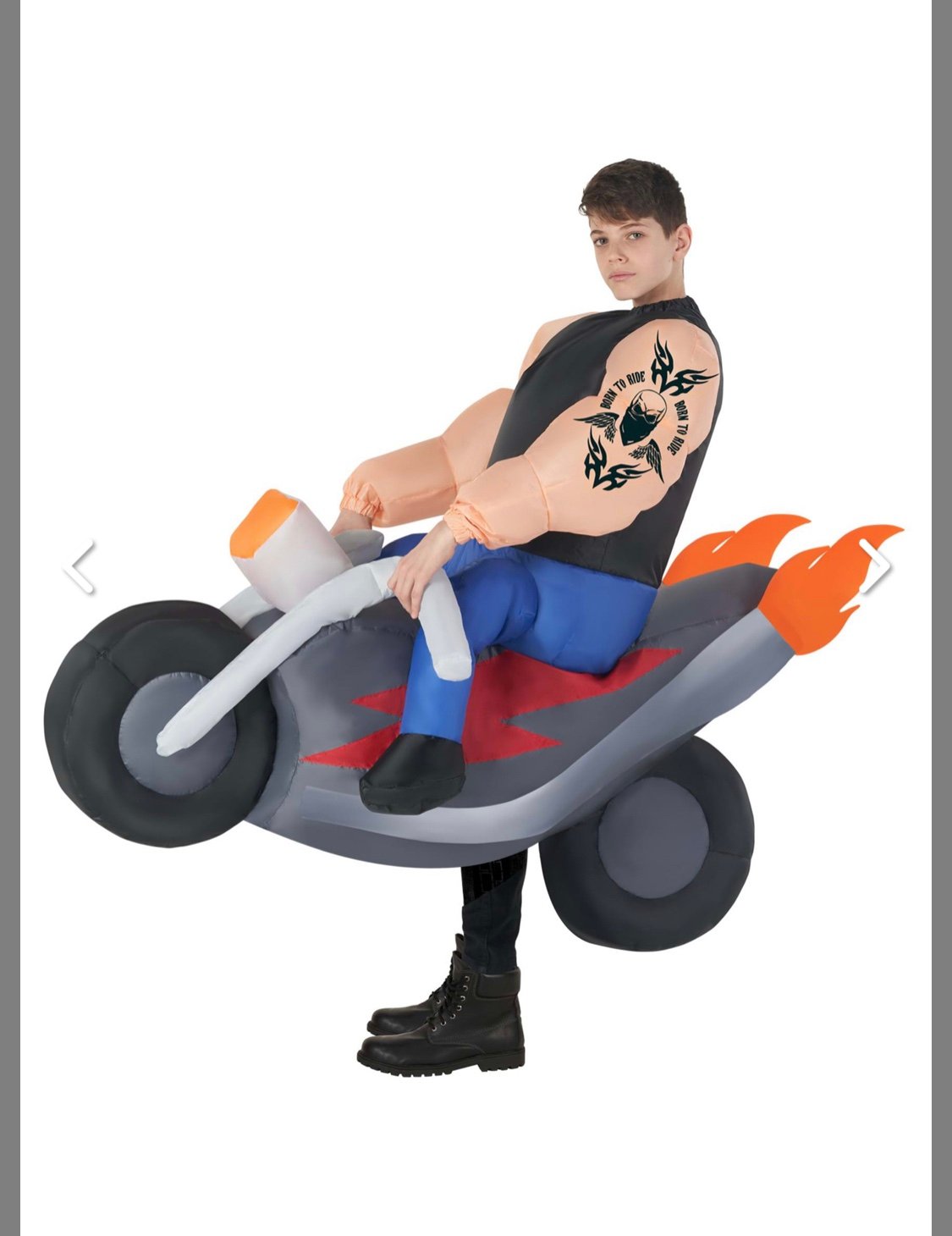 Inflatable motor cycle rider Halloween costume