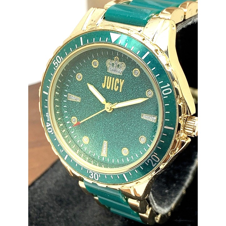 Juicy By Juicy Couture Women's Watch JC/5022 Quartz Green Gold Tone Steel 38mm