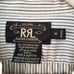RRL Ralph Lauren Men's Beige Striped Button-Up Shirt Size M