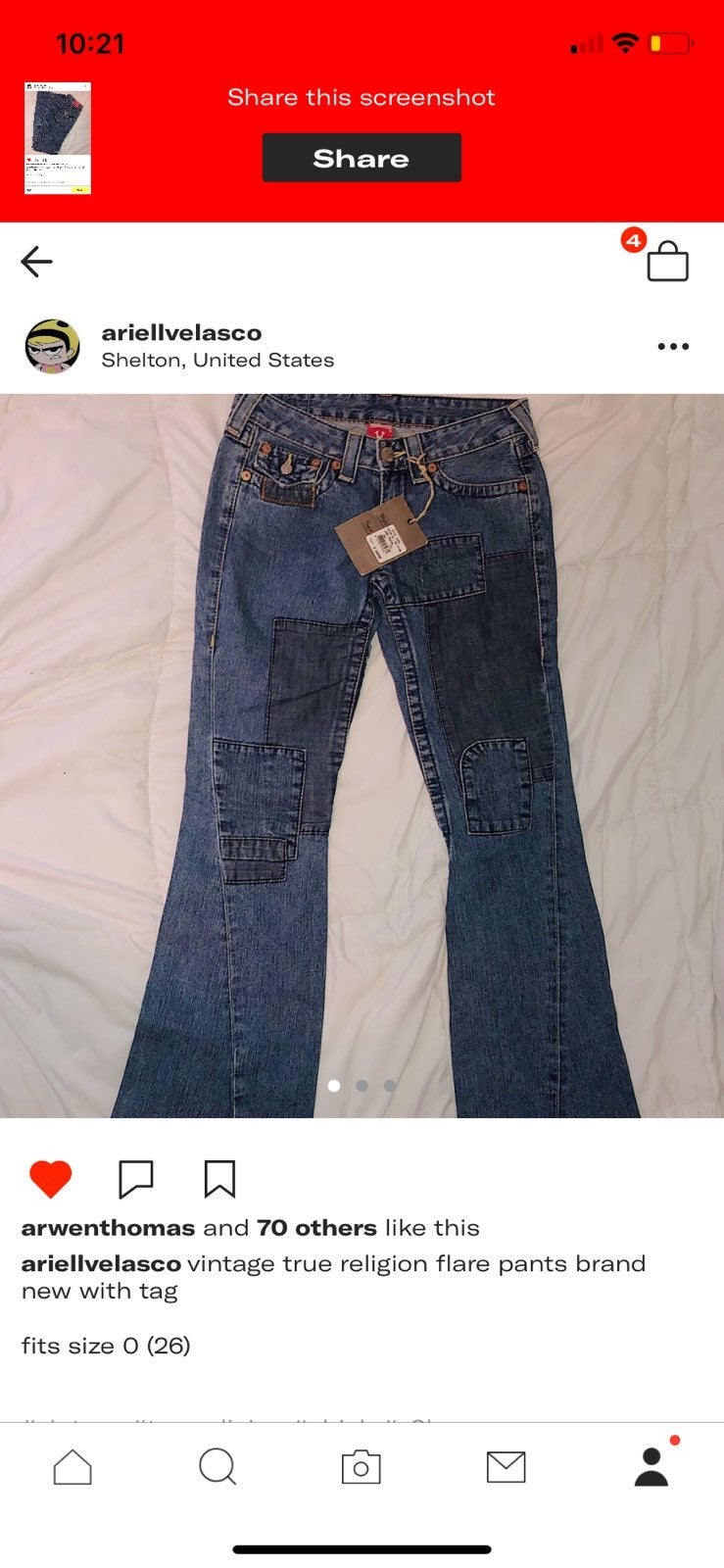 BRAND NEW True Religion patch jeans
