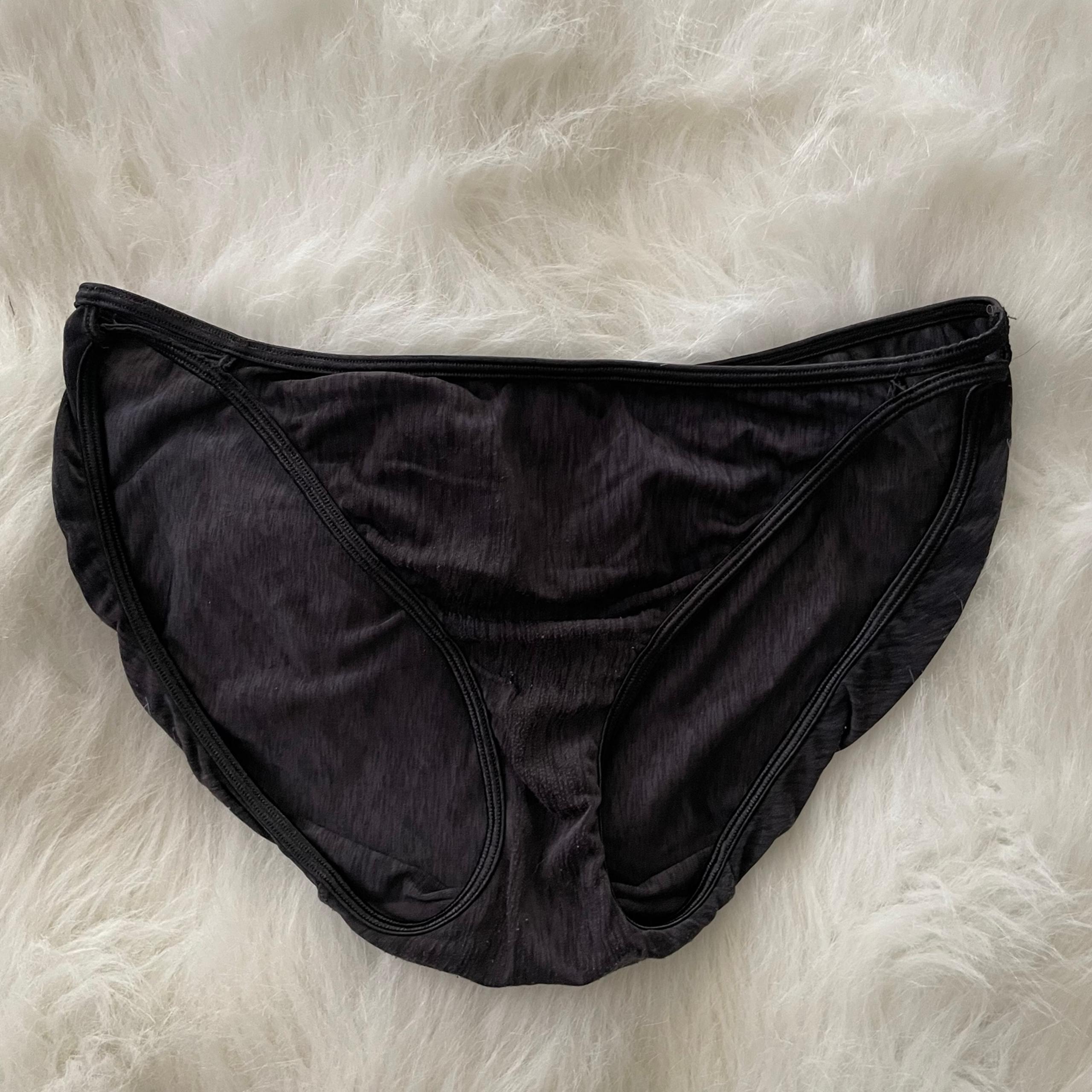 Vintage Vanity Fair dark grey black size 8 nylon spandex panties