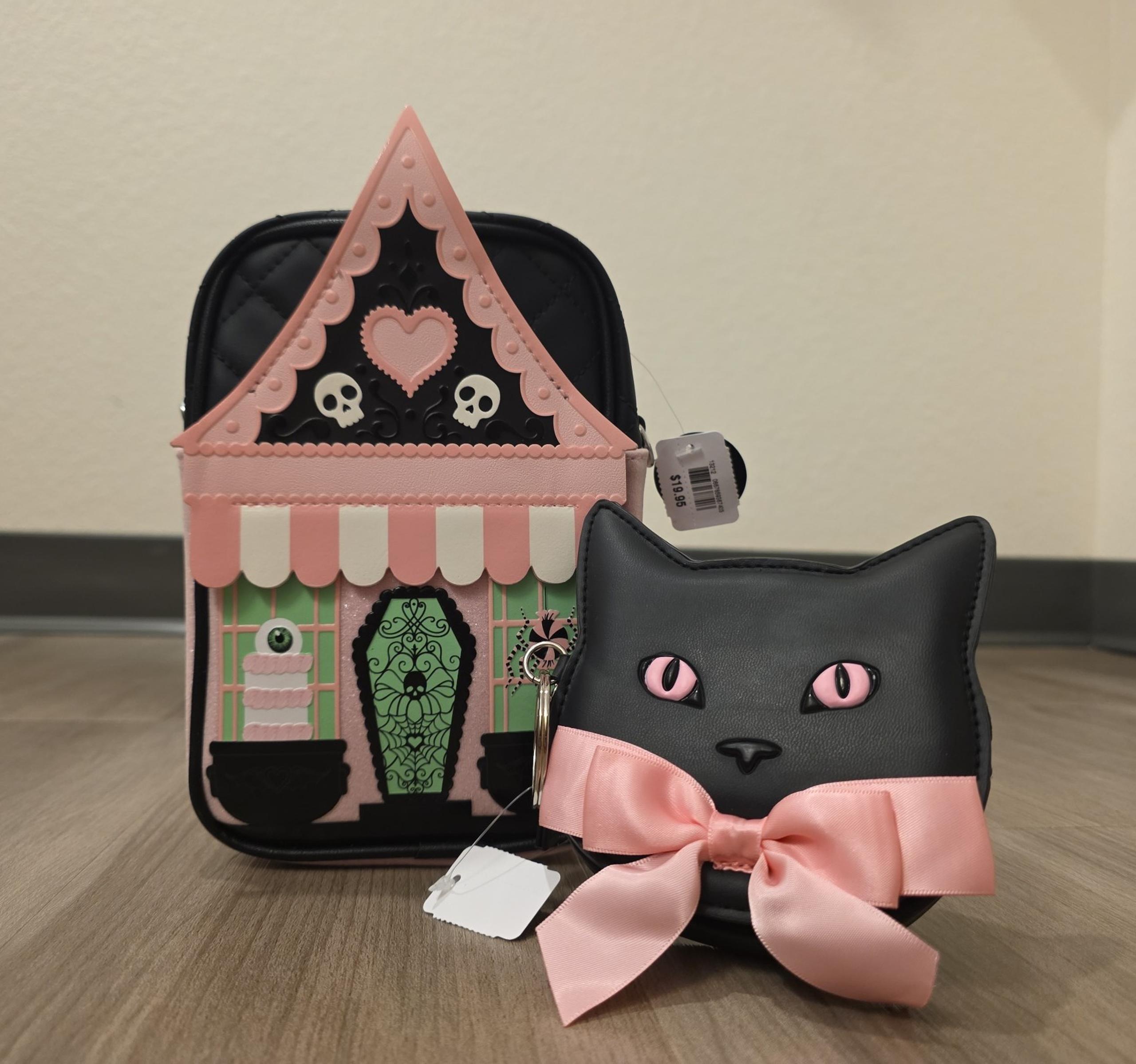 Bath And Body Works Halloween~ Haunted House Bag + Black Cat Coin Purse BNWT