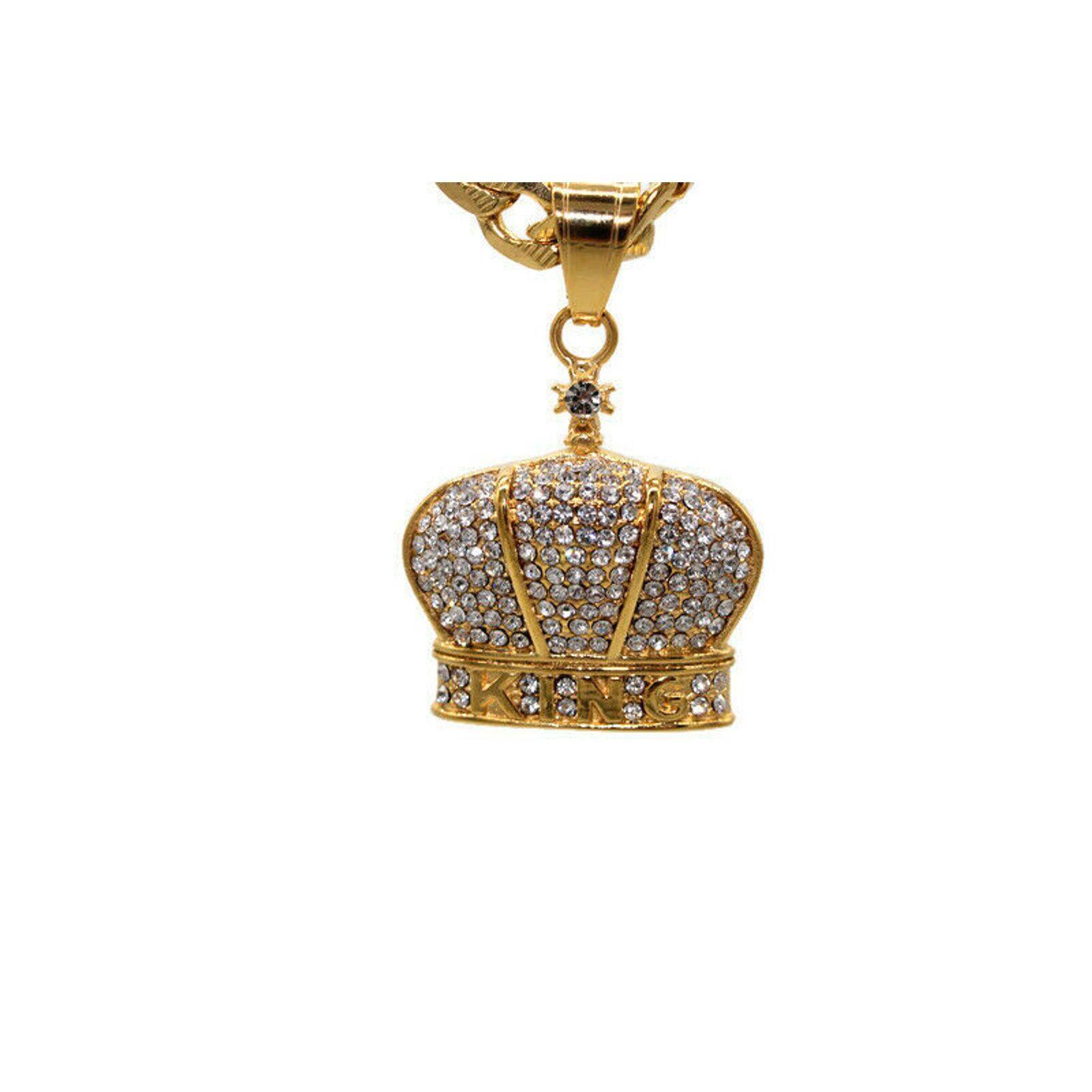 King Crown Necklace Gold Stainless Steel