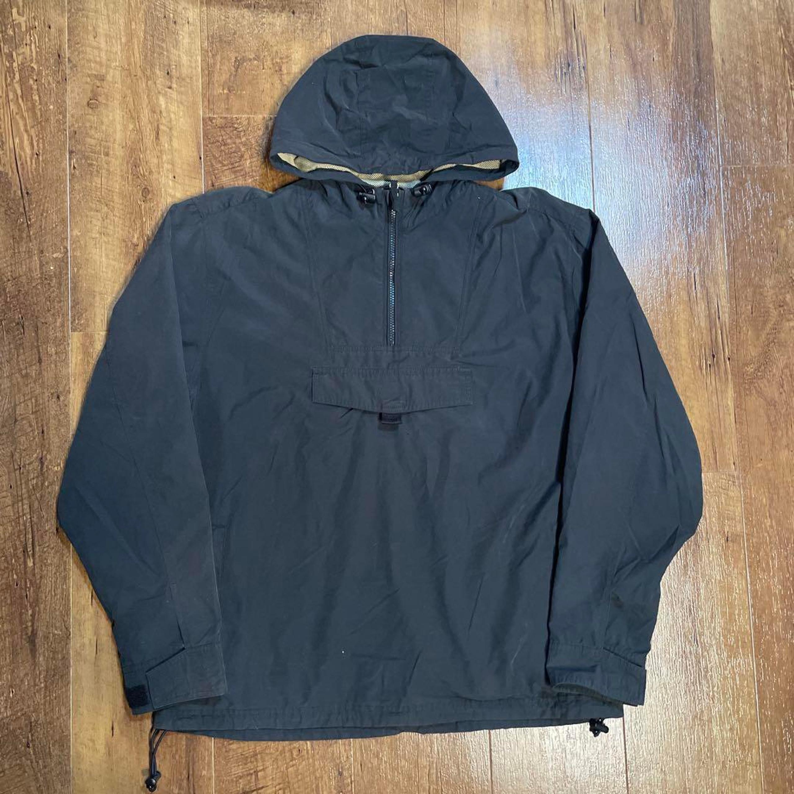 90s OLD NAVY Black Anorak Hoodie Drawcord Men's M