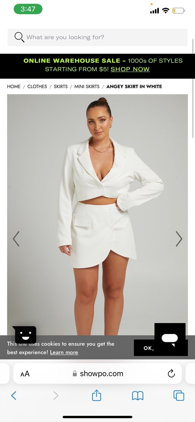 White tuxedo two piece set