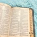 Vintage Holy Bible Hertel Blue Ribbon Cyclopedic Self Pronouncing 1948